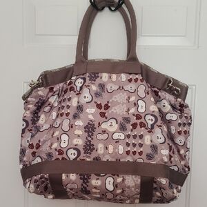 Lesportsac LaFrance Boston Tote 2 Way Fruit Fruit Pattern Tote - Brown and Cream